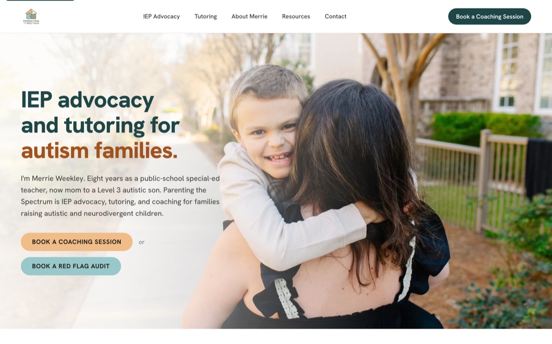 The Parenting the Spectrum website we built